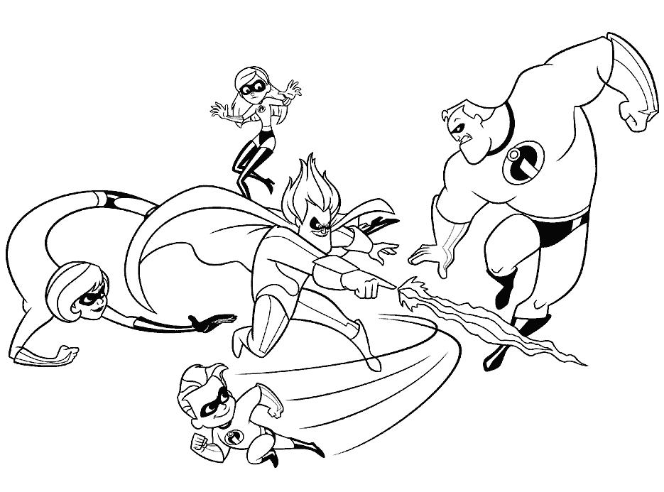 coloriage les indestructibles attaquent